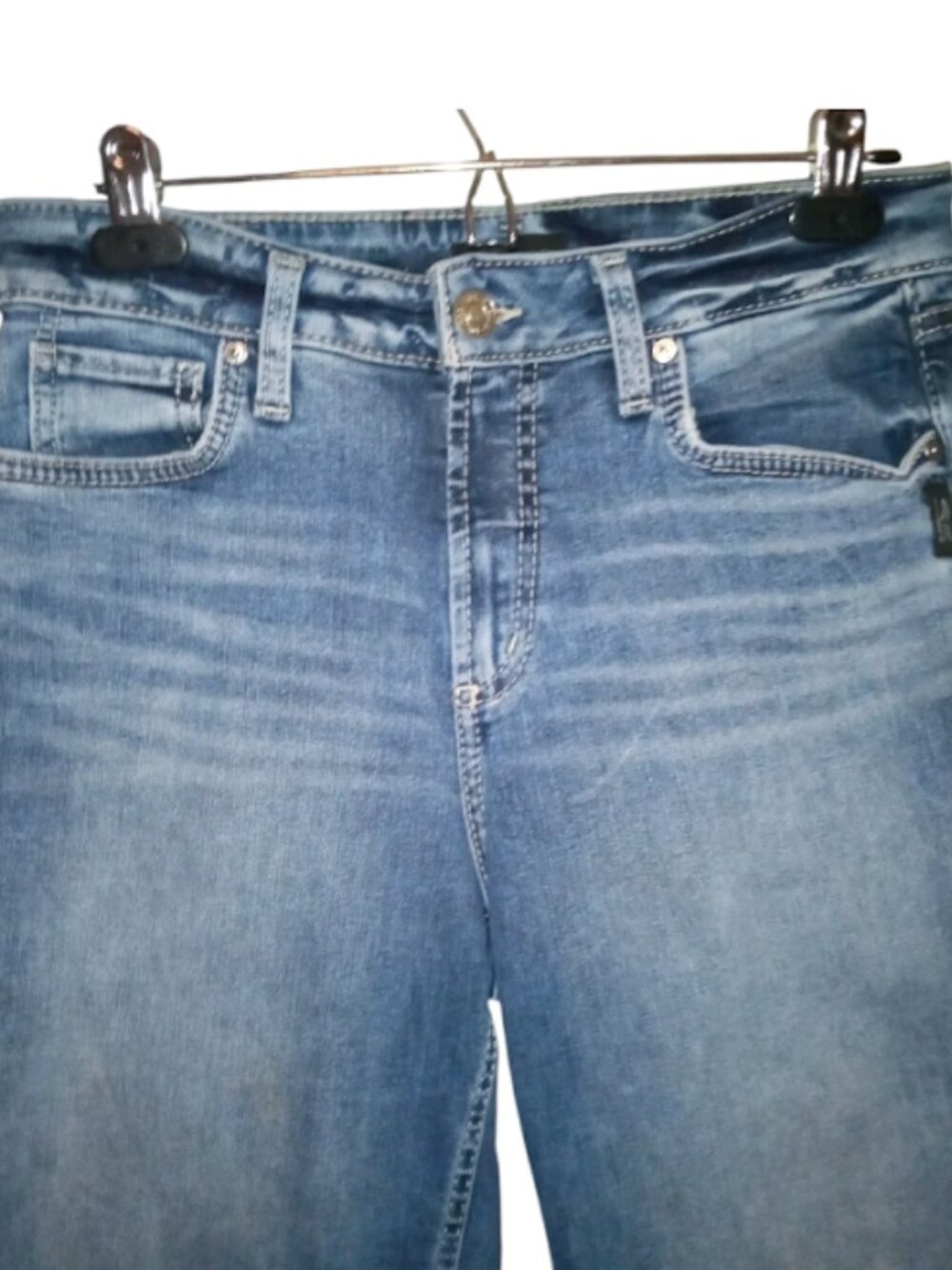 Silver Jeans Avery Capri Women’s 30 Blue Selvedge - Picture 3 of 13